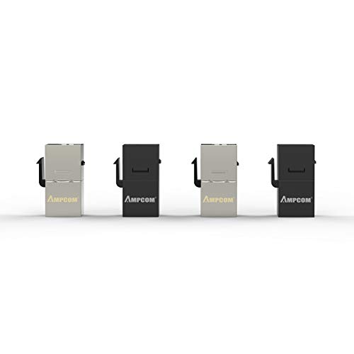 AMPCOM CAT6 RJ45 Inline Coupler Keystone Jack, Shielded Female to Female- 10 Pack