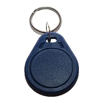 RapidRadio RRHFKF01 13.56 MHz ISO 14443: MIFARE FM1108 HF RFID KeyFob Proximity Token Tag Keypad ID Card for Door Entry Access Control System & Security Lock (Wholesale, Blue, Pack of 1000)