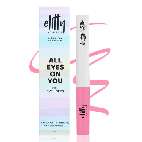 Image of Elitty Waterproof Eyeliner - 4g Pink Colour With Intense Matte Finish | Smudge Proof, Long Lasting Liquid Liner For Eye Makeup | Quick Drying Formula With Fine Tip For Smooth, Precise Application
