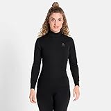 Odlo Damen ACTIVE WARM ECO Baselayer Langarm-Shirt Stehkragen, Black, M