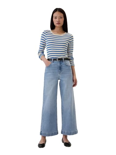 GAP Women's High Rise Wide Leg Cropped Jeans