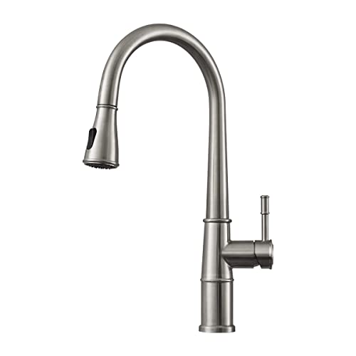 Robinet de cuisine extractible pivotant à 360° pour évier monotrou haute performance - 2