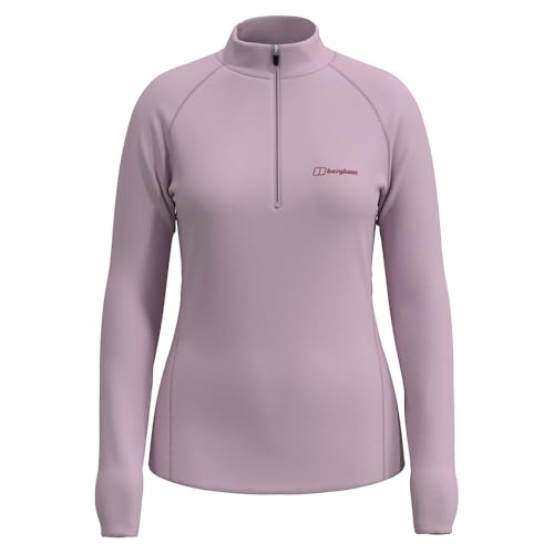 Berghaus Damen 24/7 Base Zipls Long Sleeve Tee Pale Dawn, 14
