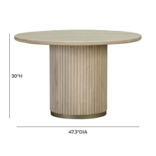 Chelsea Oak Wood Round Dining Table #TOP2