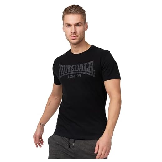 Lonsdale Herren Langarmshirt T-Shirt Trägerhemd Logo Kai schwarz (Schwarz) XX-Large