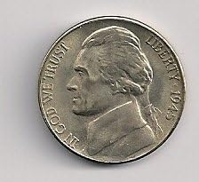 1945-S Jefferson War Nickel, HIGHER GRADE! SILVER, LUSTER