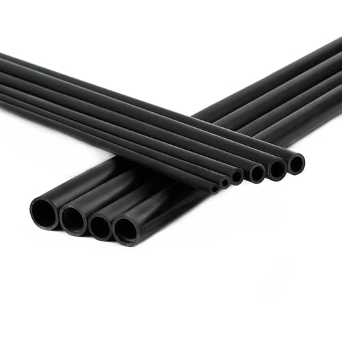 Tubos de PVC negros for acuarios, riego de jardines y proyectos de bricolaje - 50 cm de largo, 3-8 piezas, diámetro exterior: 5-19 mm, diámetro interior: 2-16 mm(8Pcsx13mmx16mm)