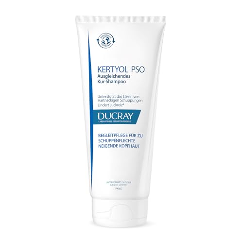 DUCRAY Kertyol P.S.O. - Kur-Shampoo - Bei Schuppenflechte (Psoriasis) - Celastrol & Vederine - Lindert Juckreiz um 77% - Reduziert Plaques um 78% - Zu Psoriasis neigende Kopfhaut - 200 ml