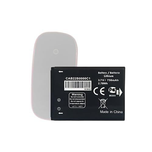 HIGHAKKU CAB22B0000C1 CAB0400000C1 Batterie de rechange 750 mAh compatible avec Al-Catel One Touch 665, OT-665, OT-665x, Al-Catel One Touch OT-2010, OT-2010D, OT-2010G,...