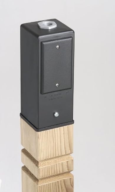 Arlington Industries GPD9B Gard-N-Post Outdoor Deck-Mount Light Post for Outlets/Lamps, 9-Inch, Black