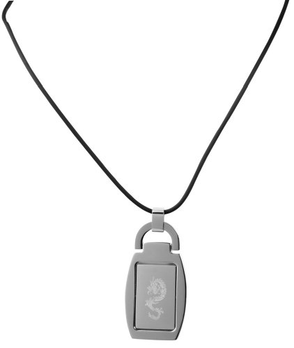 Preisvergleich Produktbild Akzent Damen-Anhnger Edelstahl mit Kautschukkette 50cm 002650000064