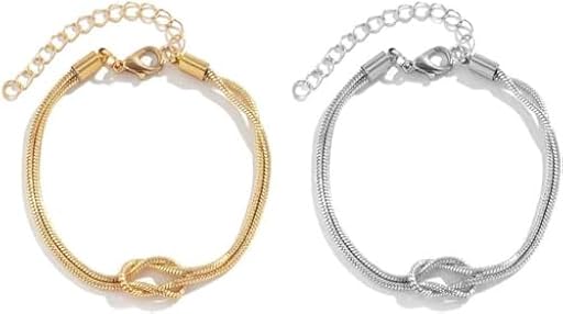 SIXDUTON Pulseras Para Parejas, Regalo Pareja Pulsera con Nudo de Amor Plata Oro 18K, Pulsera Mujer Pulseras Amistad Regalos San Valentín Aniversario Para Novio Novia Esposa Marido Amigas | Ya disponible en tu tienda friki favorita! En mundofriki.es! SIXDUTON Pulseras Para Parejas, Regalo Pareja Pulsera con Nudo de Amor Plata Oro 18K, Pulsera Mujer Pulseras Amistad Regalos San Valentín Aniversario Para Novio Novia Esposa Marido Amigas | Ya disponible en tu tienda friki favorita! En mundofriki.es!
