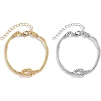 SIXDUTON Pulseras Para Parejas, Regalo Pareja Pulsera con Nudo
