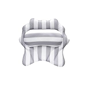 AMERTEER Bath Pillow for Women & Men, Ergonomic Bathtub Cushion for Neck, Head & Shoulders