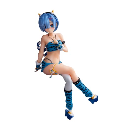 Re 0 Figura Rem Estatua de Rem y Ram Anime Figura de acción sentada Figura de acción Remu Ramu Fantasma Disfraz Ver Modelo Escultura hecha a mano Decoración de escritorio Regalo coleccionable