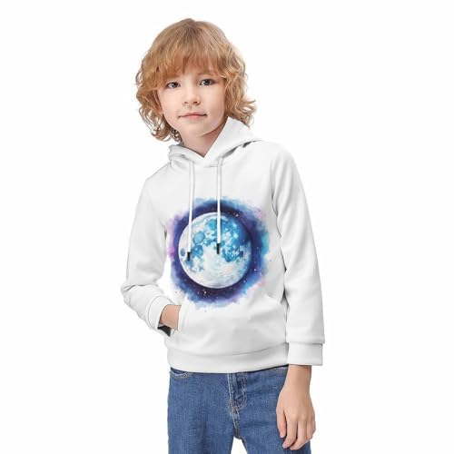 Sweat lune en aquarelle sweat à capuche finitions soignées - 3