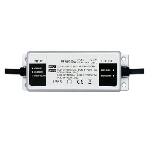 Pilote LED 100W DC 42-54V haute efficacité pour éliminer le scintillement des dalles de bureau