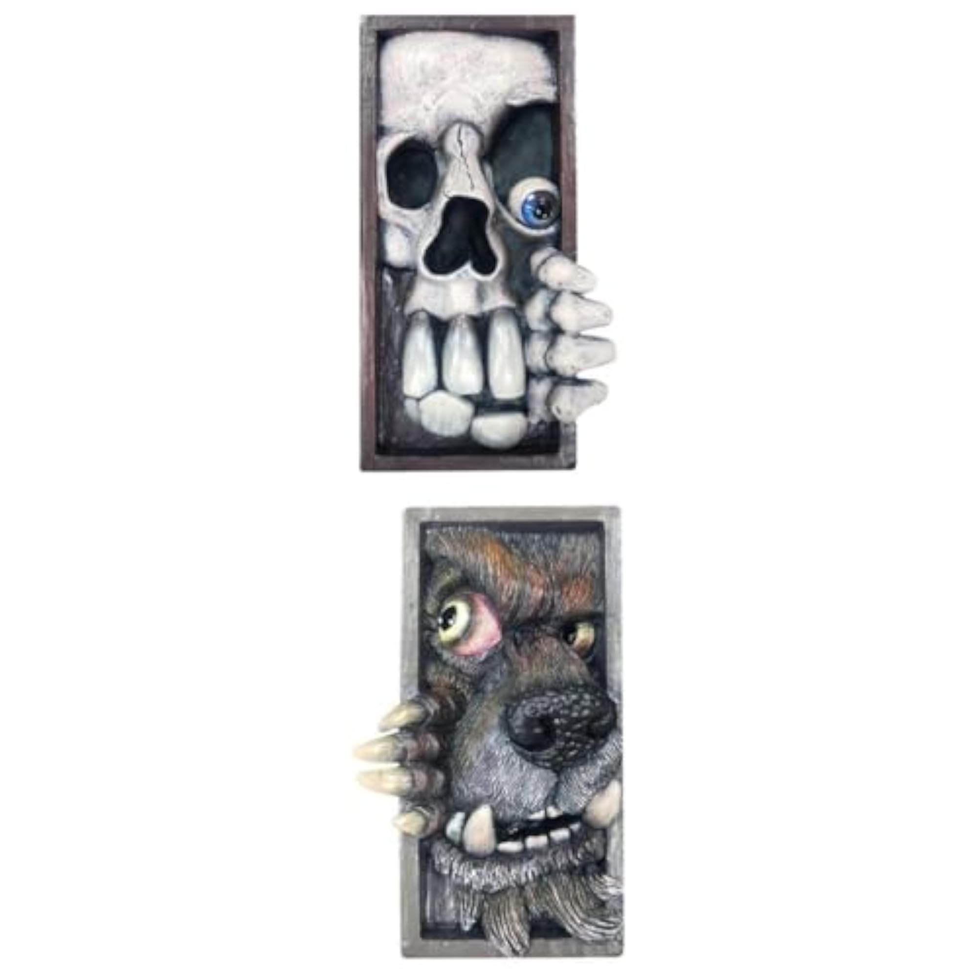 2Pcs Monster Bookend Peeping On Bookshelf Sculpture