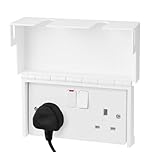 Electric Plug Socket Cover (1 Pack, Double) – Child Safety Cover for UK 3-Pin Sockets – Prevents Tampering & Accidents – White – Ideal for Home, School, Nursery