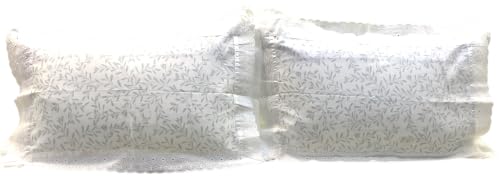 Image of VHC 100% Cotton Lace Pillow Cover /Case Set (Pack of 2)-Maroon (OliveGreen)