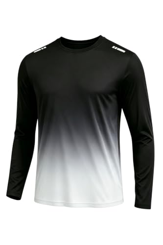 Beuwltpa Maillot de bain anti-UV à manches longues pour homme, gris, S