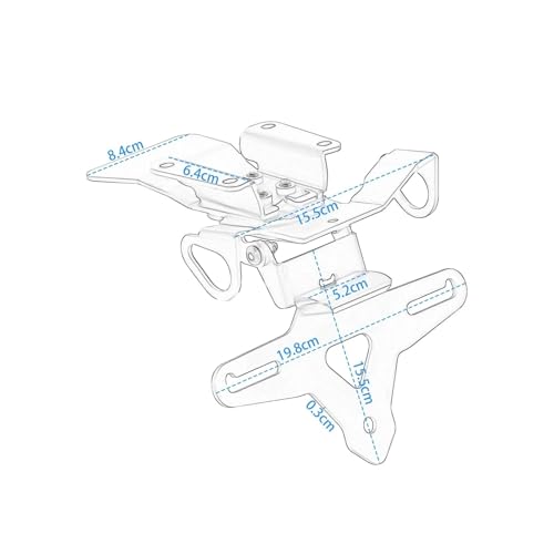 Support de plaque d'immatriculation MT-07 anti-vibrations 2025-2026