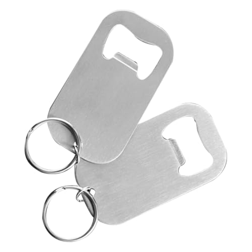 SOLUSTRE 2pcs rings bottle opener keychain women can opener soft drink bottle opener Miss beer bottle opener key ring flat key chain bottle/can opener for men bulk