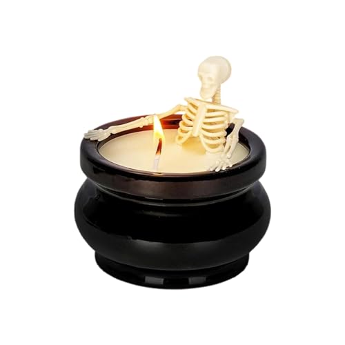 Moerstar Candela Halloween, Candele Profumate Vasca Bagno Scheletro, Creative Candele Regalo Decorative per Halloween Casa Soggiorno Camera da Letto Bagno