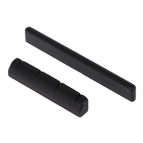 Generic 4-string Guitar Saddle Nut Kit Acoustic Guitar Accessory Bone Bridge Saddle Nut for Ukulele Easy to Cut