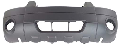 Evan-Fischer Front Bumper Cover Compatible with 2005-2007 Ford Escape Textured with Fog Light Holes XLT/Hybrid Models