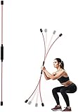 Fitness Schwingstab Pilates Yoga Stange Tremor Bar vibrierende Fitness-Stange Elastischer Fitness-Stick Flexibler Stab für Vibrationstraining Sports Swing Stick Toning Bar zur Muskelstärkung Abnehmb