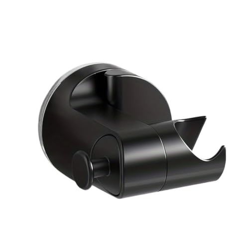Support de douche rond auto-adhésif noir réglable pour pommeau - 2