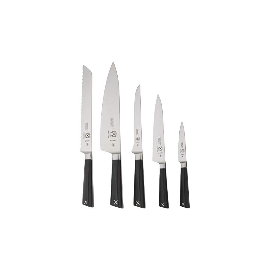 Mercer Culinary Züm 6-Piece Forged Block Set, Beech Wood and Glass