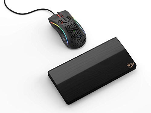 Image of Glorious Gaming Wooden Mouse Wrist Rest - Onyx /Black - for Gaming Mice, Wood Ergonomic Palm Rest| 8x4x0.75 inches /19mm Thick (GV-M-Dark)