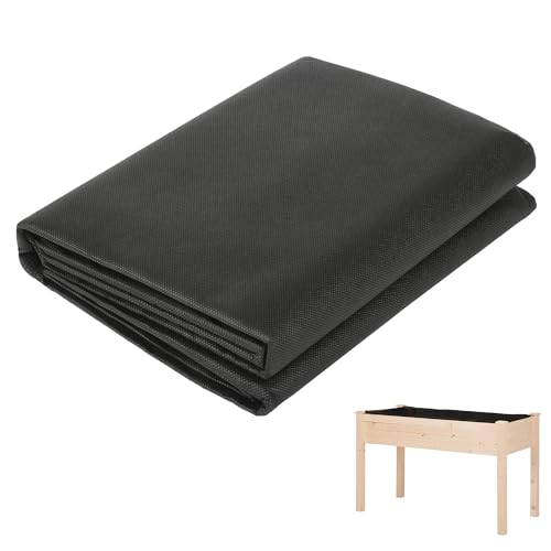 SUPXYC 63 * 114 in Raised Garden Bed Liner, Non Woven Fabric Liner for Large Veg Trough, Cuttable Non Woven Fabric Plant Liner, Replacement Felt Window Box Liners for Greenhouse Vegetable Gardening