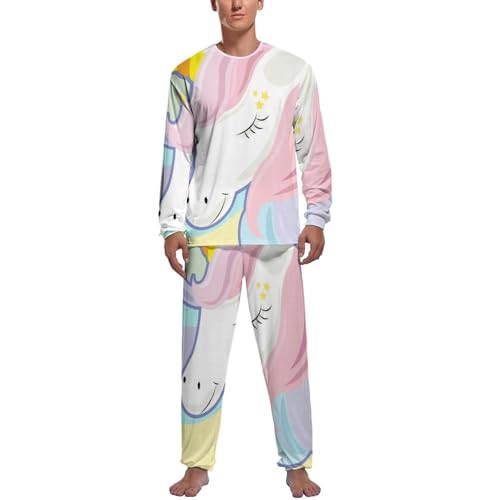 Pyjama homme licorne colorée contre les nuits fraîches et inconfortables