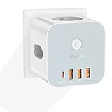 [Kompakte und vielseitige mehrfachsteckdose ohne kabel]: Diese Würfel-Steckdosenleiste misst nur 7,8 x 7,8 x 6,2 cm und nimmt nur minimalen Platz ein, während sie zahlreiche Lademöglichkeiten bietet. Das vierseitige, kubische Design sorgt dafür, dass sich die Stecker nicht gegenseitig stören – ein hervorragender Begleiter für Wohnzimmer, Schlafzimmer, Badezimmer, Büros oder auf Reisen.