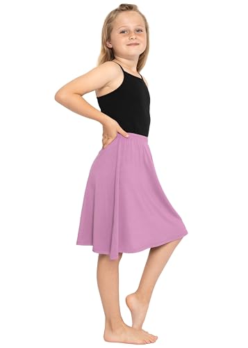 Image of STRETCH IS COMFORT Girls Skirts Flowy A Line Knee Length and Ankle Length | Elastic Waist, Kids School Skirt, Girls Maxi Skirt, Black Skirt For Girls, Faldas Para Ninas, Girls Long Skirt, Long skirts