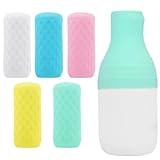 FOROUME 5 Pack Travel Essentials Silicone Bottle Covers, Cruise Ship Essentials, Travel Accessories Luggage for Women Men, Elastic Sleeves for Leak Proofing, Fit Most Travel Size Bottles Toiletries