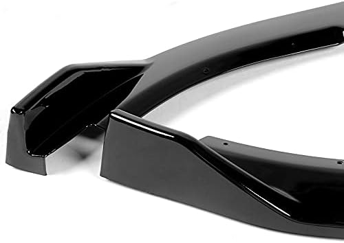 EPARTS 3 Pieces Style Front Bumper Lip Spoiler Splitter Chin Side Body Kit Trim Protection Compatible with 2010-2013 Volkswagen Golf MK6 GTI Model Only (Painted Black)