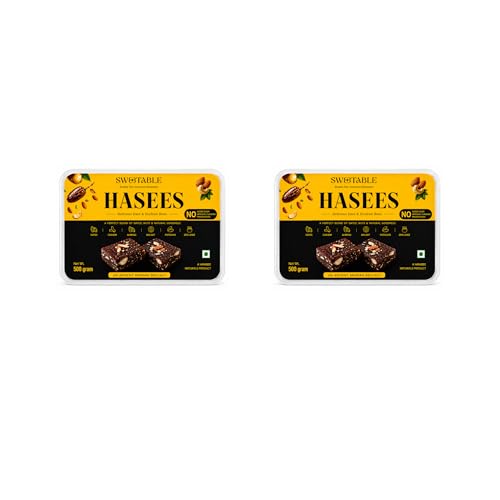 Image of Sweetable Date Bites | No Added Sugar | 100% Natural Dry Fruit Sweet | Made with Dates Nuts Pure Ghee | Healthy Energy Snack 500gm Pack |Pack of 2