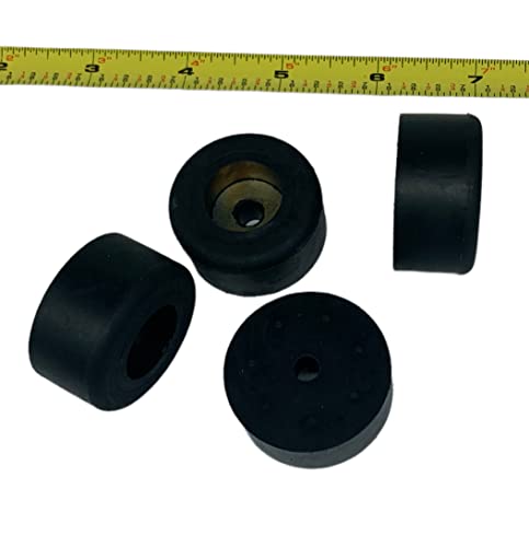 Sellerocity Brand (4 Pack) Anti Vibration Foot Pad Isolator Rubber Bumper 1 1/2 D, 3/4 H, 1/4 Inch Hole, Fits Many Compressors, Generators, Pressure Washers #TOP5