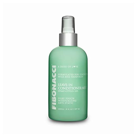 FibonacciBeauty Synthetic Hair Wig Leave-In Conditoner Just Spray & Go - Premium Wig Care Solution, Easy to use, Moisturizes, Anti-Static, 8 ounce