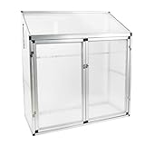 Gegaden Aluminium ohne Rückwand Beistell-Gewächshaus Gartengewächshaus Treibhaus Frühbeet 130 * 52 * 140 cm