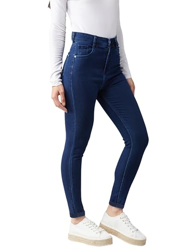 Image of Dolce Crudo Women's Skinny Fit High Rise Regular Length Stretchable High Waist Denim Jeans