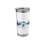 Crystal Mountain Michigan Ski Resort Skiing Skier Stainless Steel Insulated Tumbler