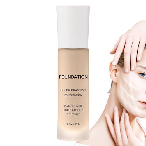 de Tinte Fluido | 50 ml Corrector Líquido Hidratante – Maquillaje Resistente al agua y de larga duración, para mujer, uso diario, noche y cita