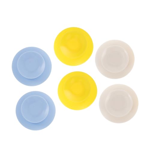 Hemoton 6Pcs Silicone Suction Plate Double Sided Grip Pads for Tableware Fall Resistant Design Reliable Suction for Dining Bowls