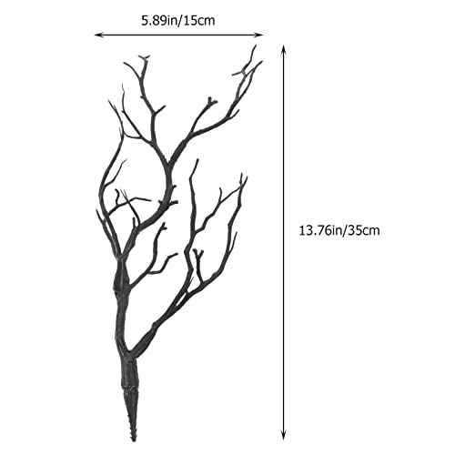 Lifkome Artificial Antler Dried Tree Branches 13.76'' Art Witch Antler Branch Decorative Plant Twigs Plastic Dry Branches Decor For Wedding Halloween Party Home Supplies Black 4Pcs #TOP1