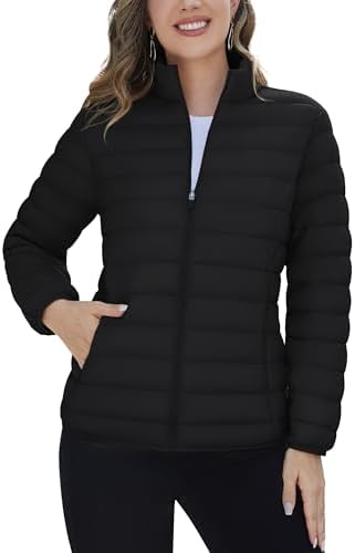 TACVASEN packable quilted puffer, Black